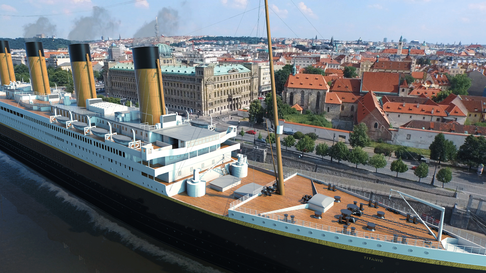 Titanic v Praze - 3D model pro vysílání na CNN Prima News