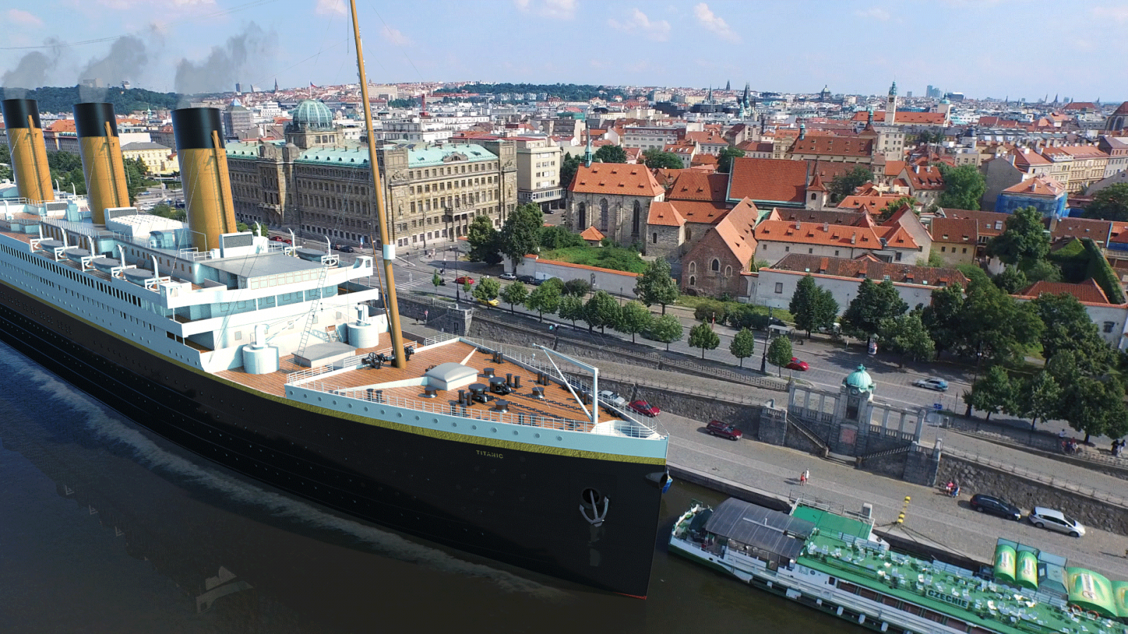 Titanic v Praze - 3D model pro vysílání na CNN Prima News