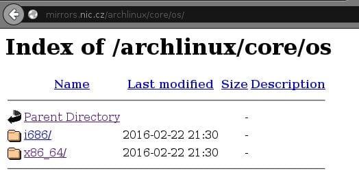Arch Linux: soubory ke stažení, oficiální repozitáře