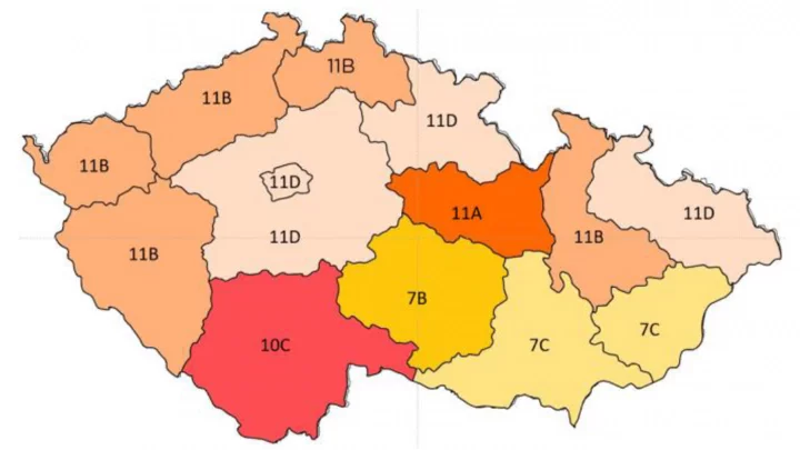 Budoucí celoplošná vysílací síť B a její vysílací kanály.