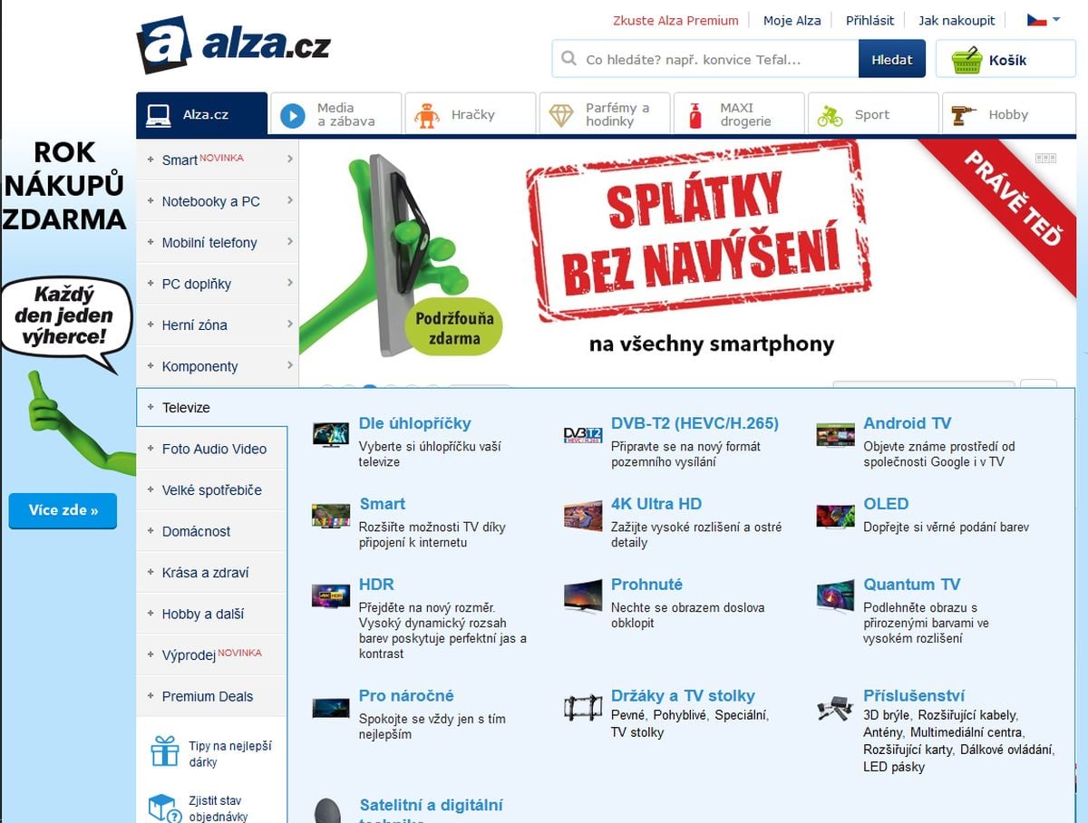 E-shopy a DVB-T2 HEVC, jaro 2017