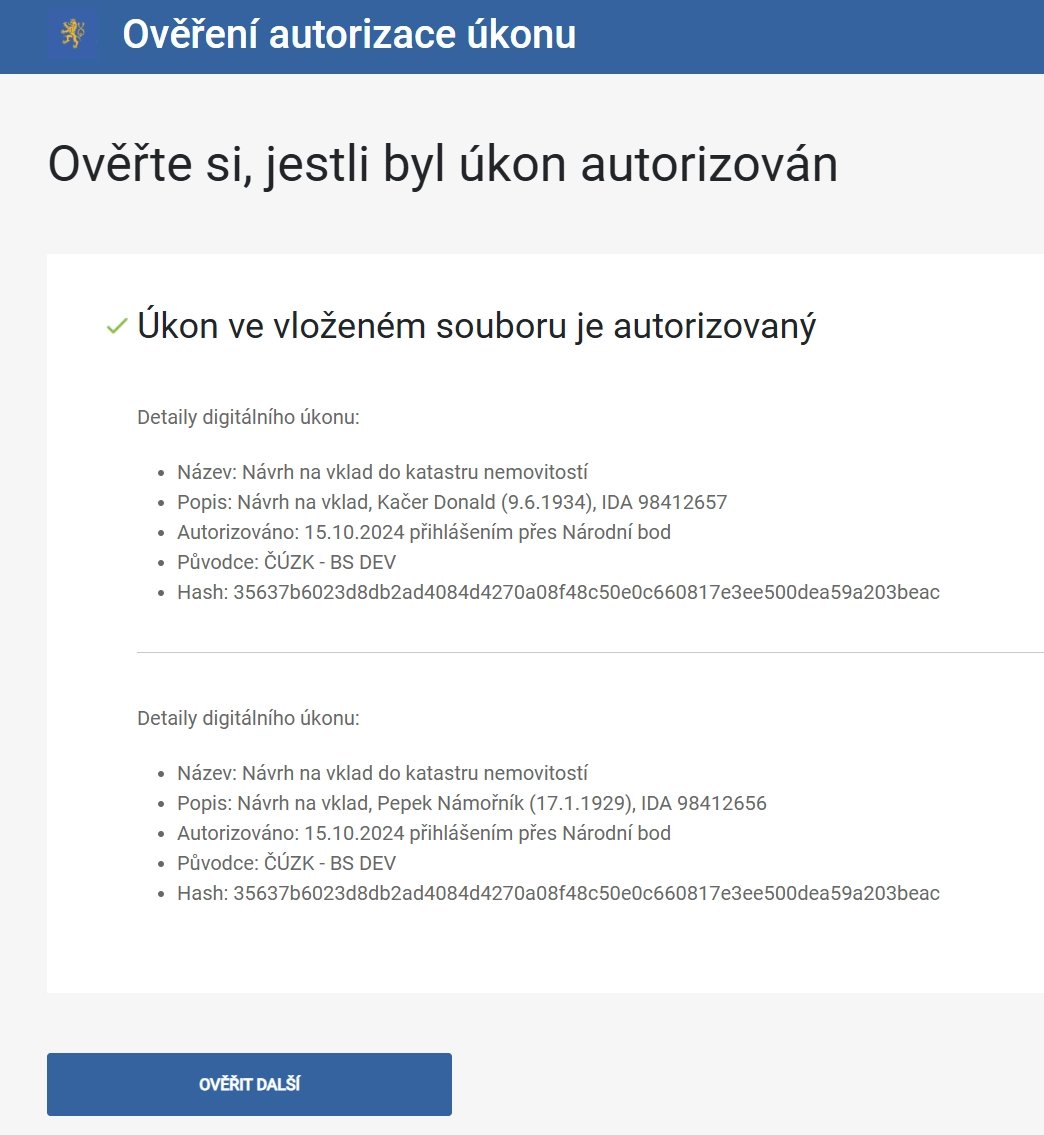 Výsledek ověření pro dvě osoby s rozlišením