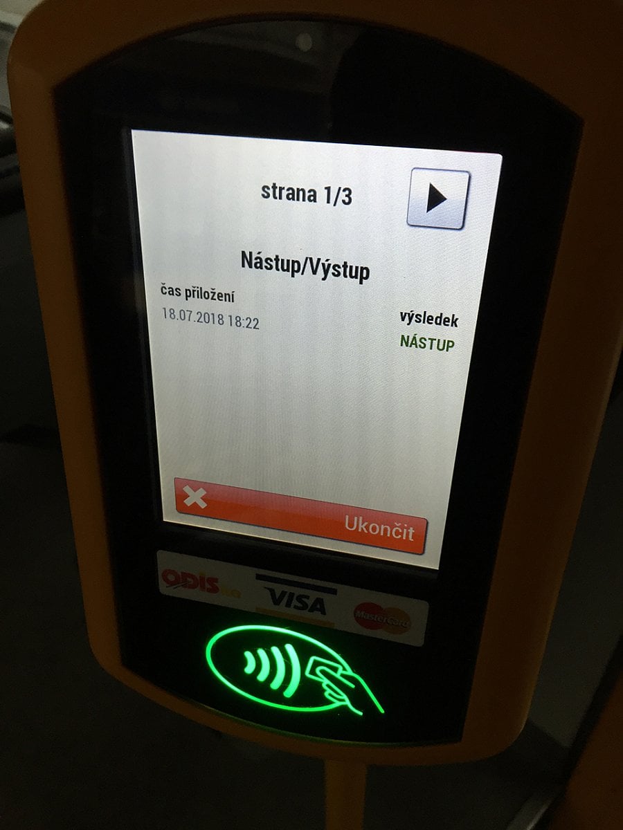Bezkontaktní placení v MHD v Ostravě