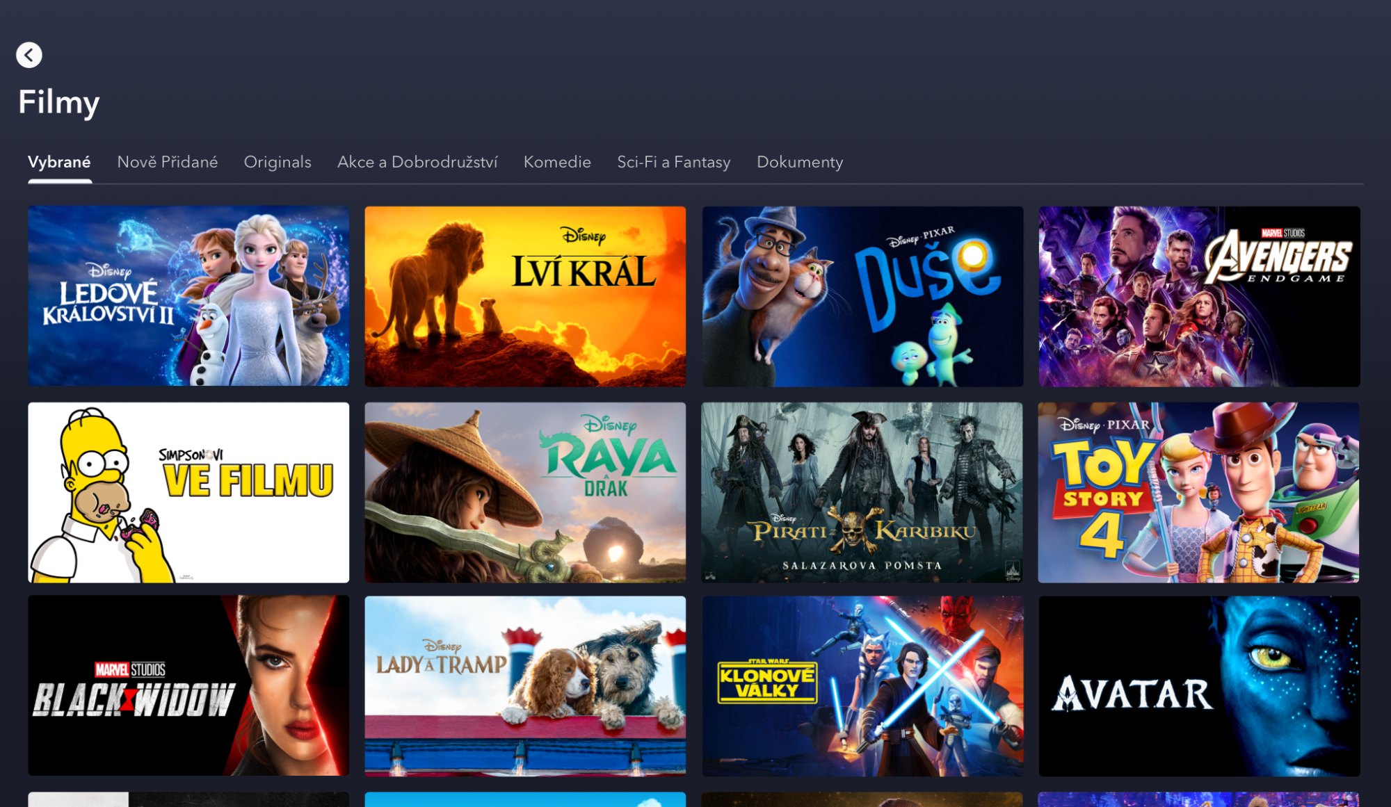 Filmy v Disney+