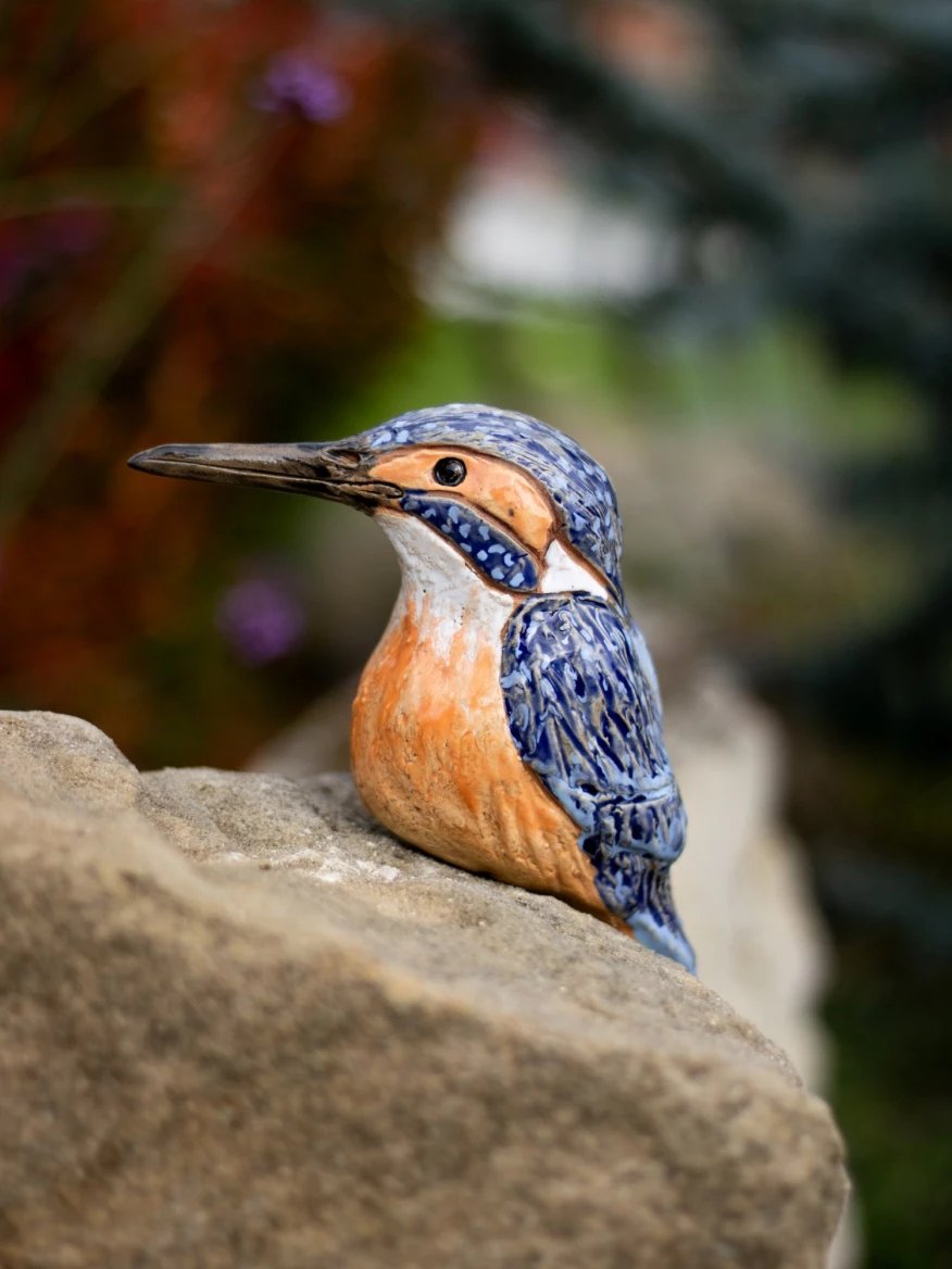 Keramický ledňáček z Ateliéru Kruhy