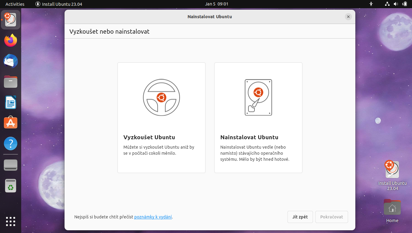 Ubuntu 23.04 nový instalátor