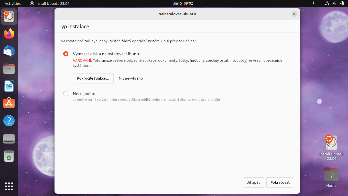Ubuntu 23.04 nový instalátor