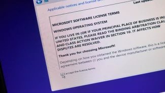 Úvodní instalační obrazovka Windows