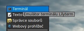 Arch: virtuální plochy, manipulace s okny v menu