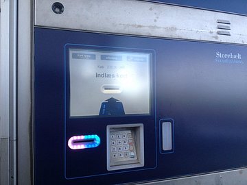 Platební automat na Öresundském mostě