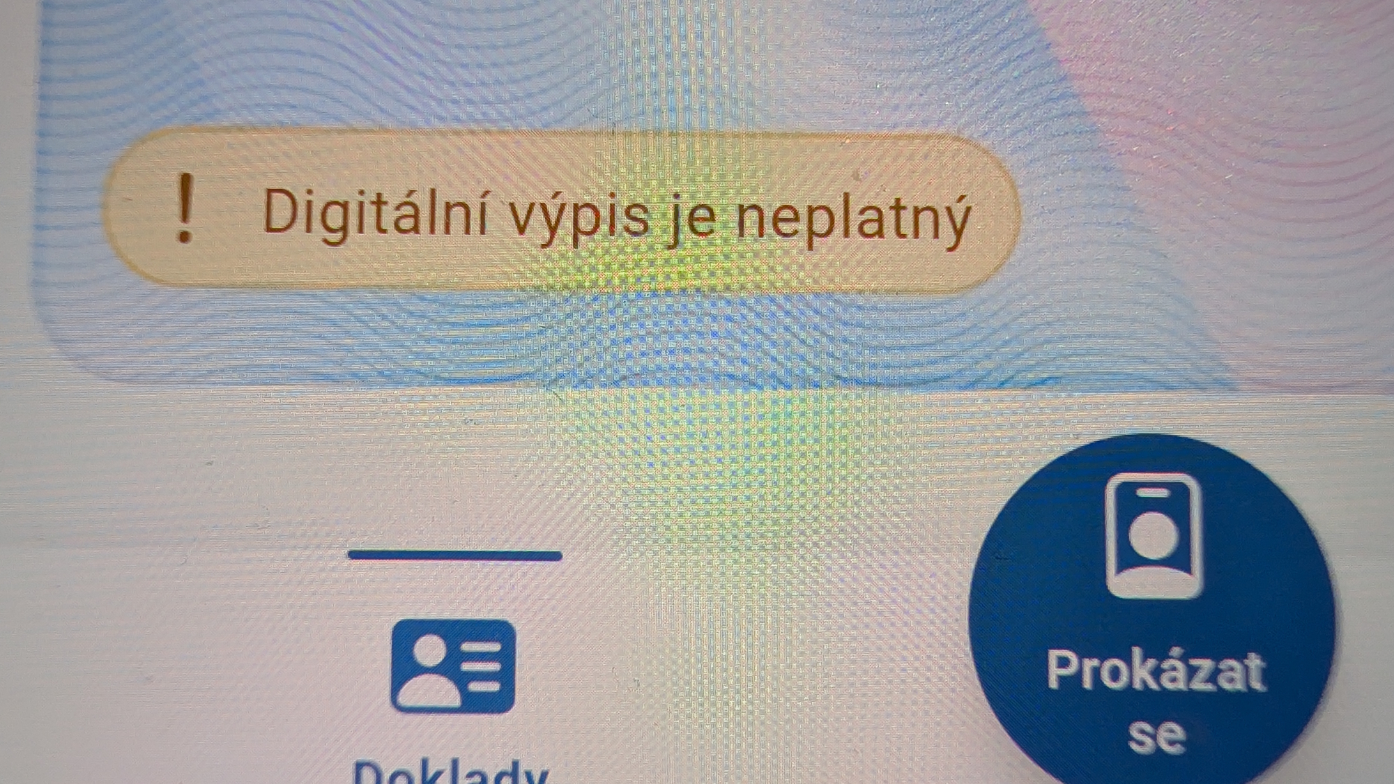 eGovernment - eDoklady - volby 2025 - chyba