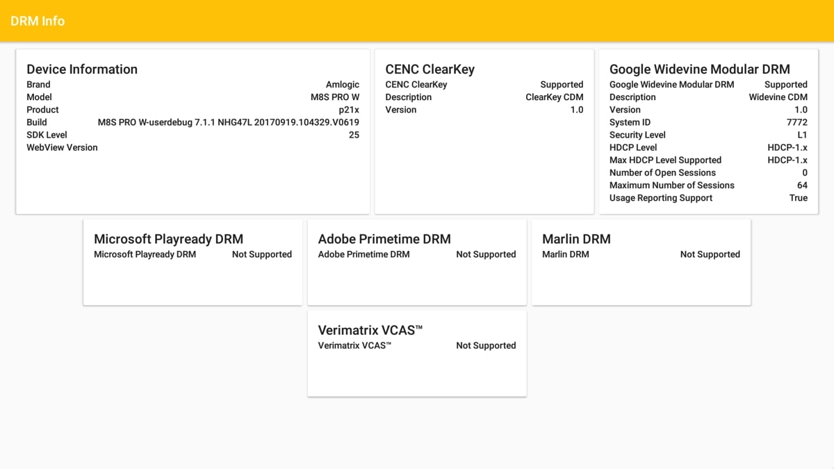 3D Mark, Geekbench a další, Root Check, DRM Info