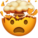 emoji explodující hlava