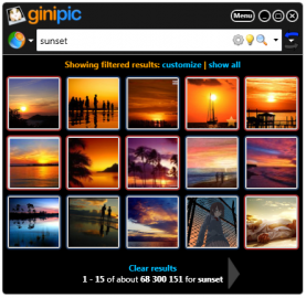 <p>Ginipic - určen pro rychlé hledání obrázků</p>