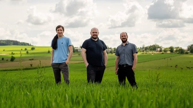 Zakladatelé společnosti Agdata Jiří Jirásko, Jiří Musil a Lukáš Musil