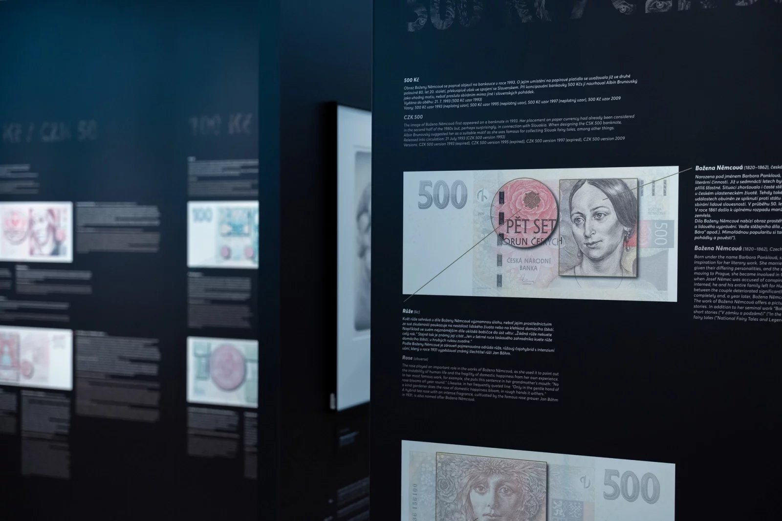 Podle kurátora výstavy a hlavního archiváře ČNB Jakuba Kunerta výtvarník při zpracování návrhů postupoval velmi pečlivě a podrobně studoval život osobnosti, kterou měl ztvárnit.