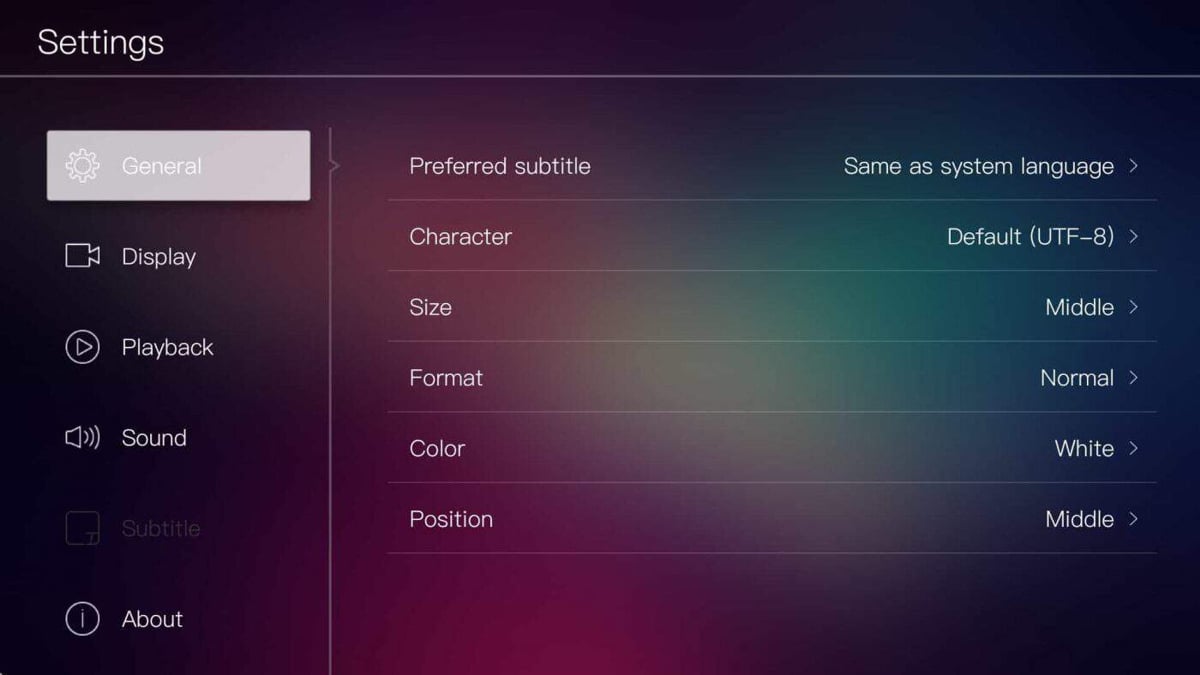 Uživatelské rozhraní Egreat M15