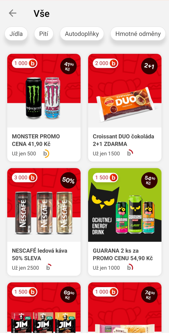 Ukázka věrnostní aplikace ORLEN.