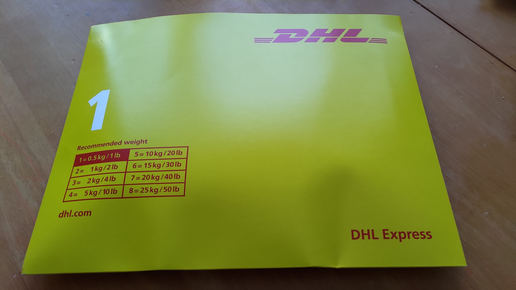 Testovací náramek přivezlo DHL. (13. 11. 2021)