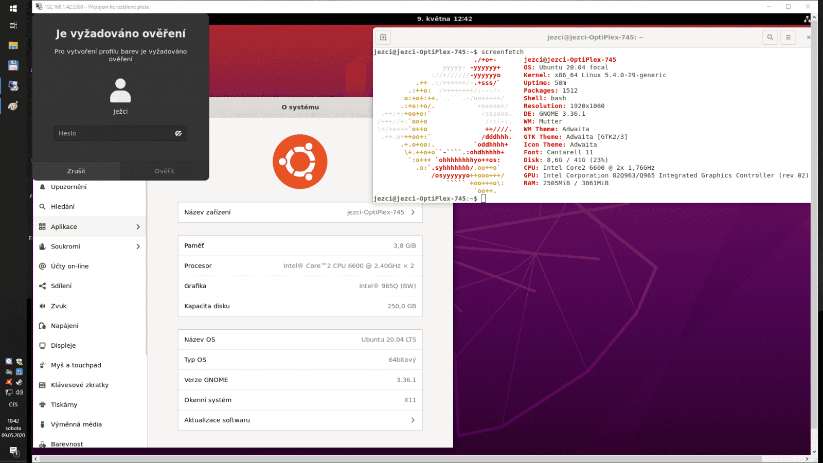 miniDLNA a RDP na Ubuntu, Androidu a Windows 10