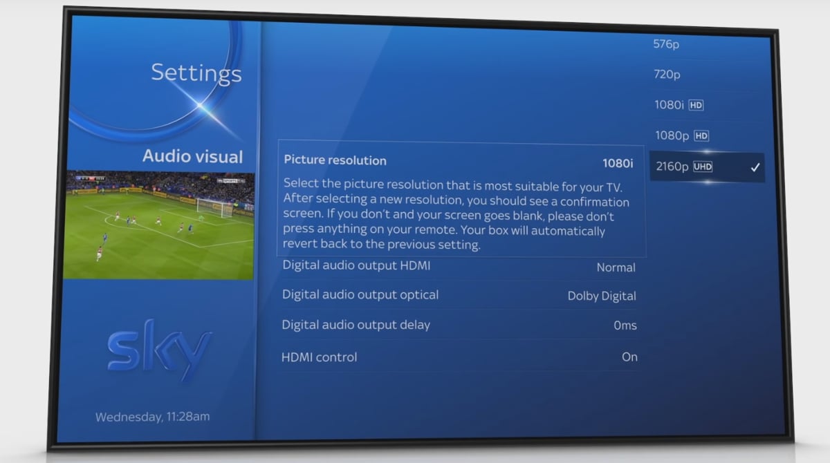 Podrobné nastavení UHD