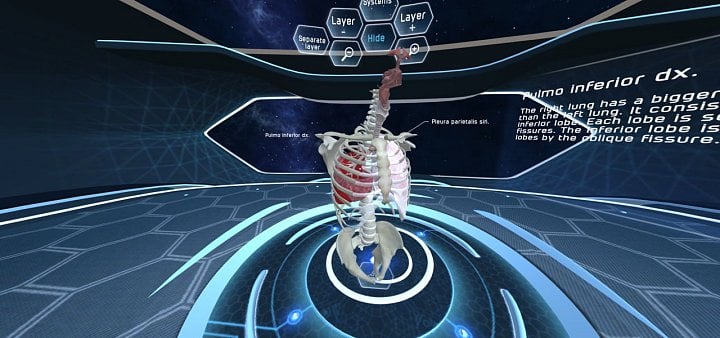 Aplikace Virtuální anatomická učebna