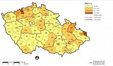 nezaměstnanost v čr mapa Mapa: Jak jsme na tom s nezaměstnaností v okresech a krajích 