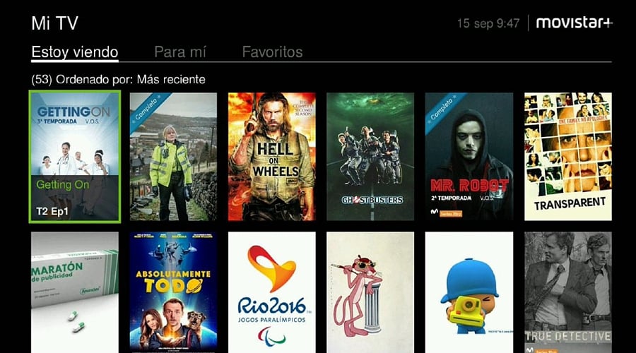 Movistar set-top box - GUI