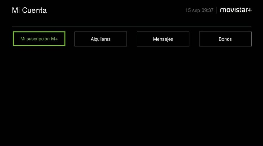 Movistar set-top box - GUI