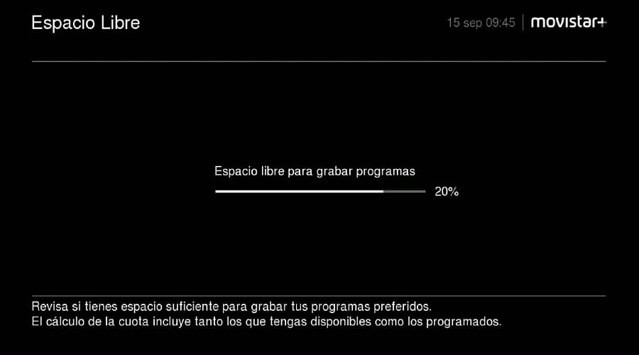 Movistar set-top box - GUI