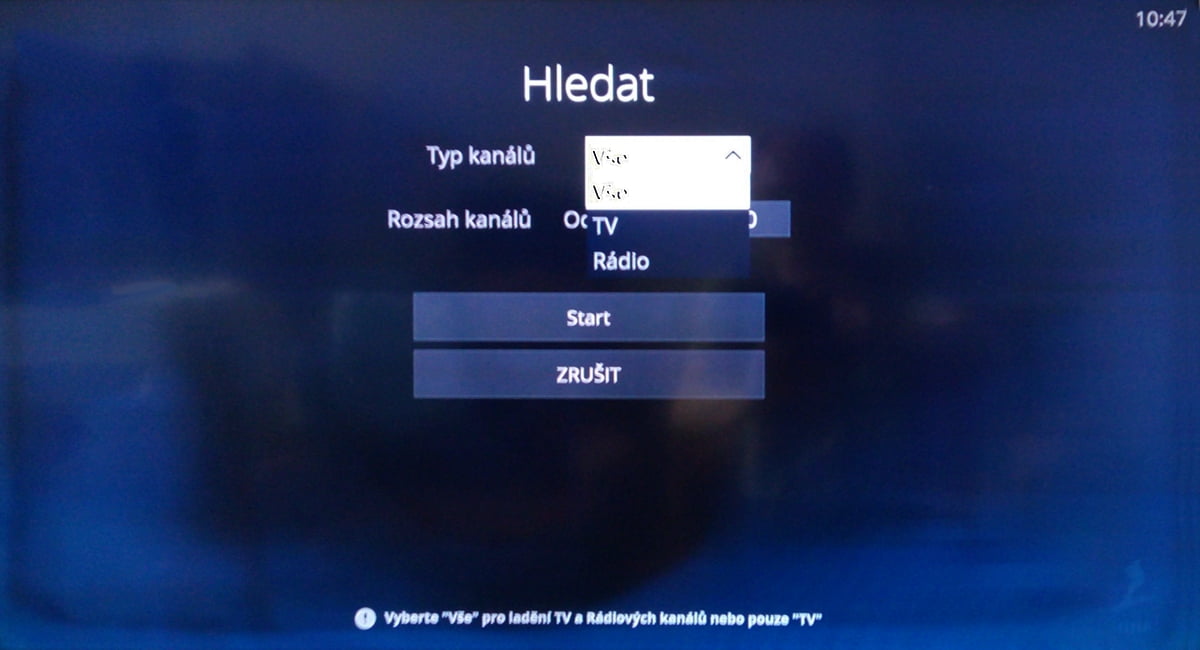 Naladění DVB-T kanálů na O2 TV