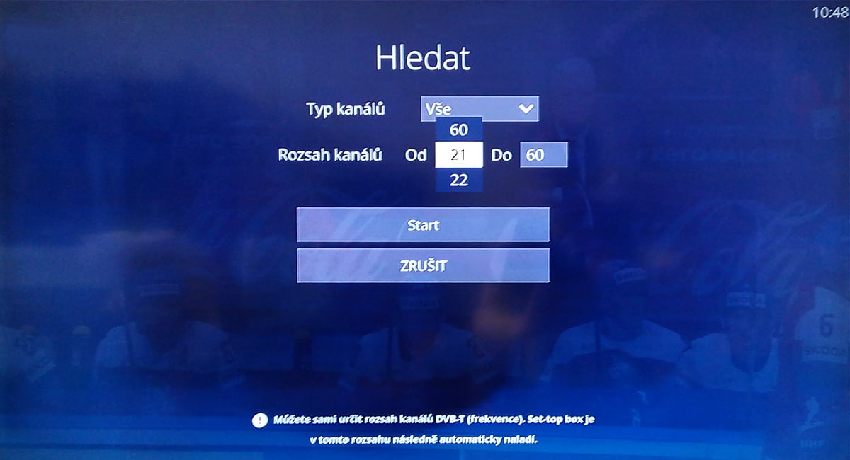 Naladění DVB-T kanálů na O2 TV