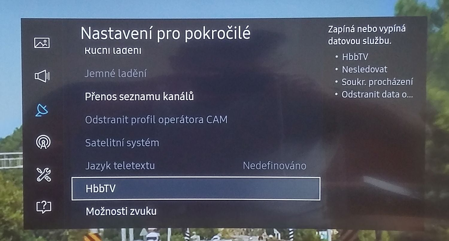 Samsung UE49K6372SU - menu nastavení