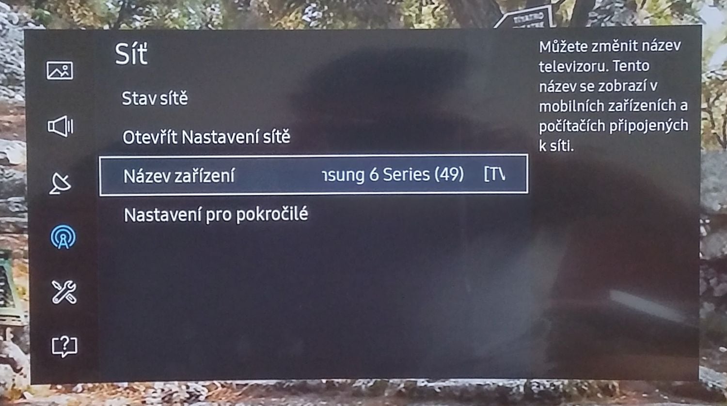 Samsung UE49K6372SU - menu nastavení