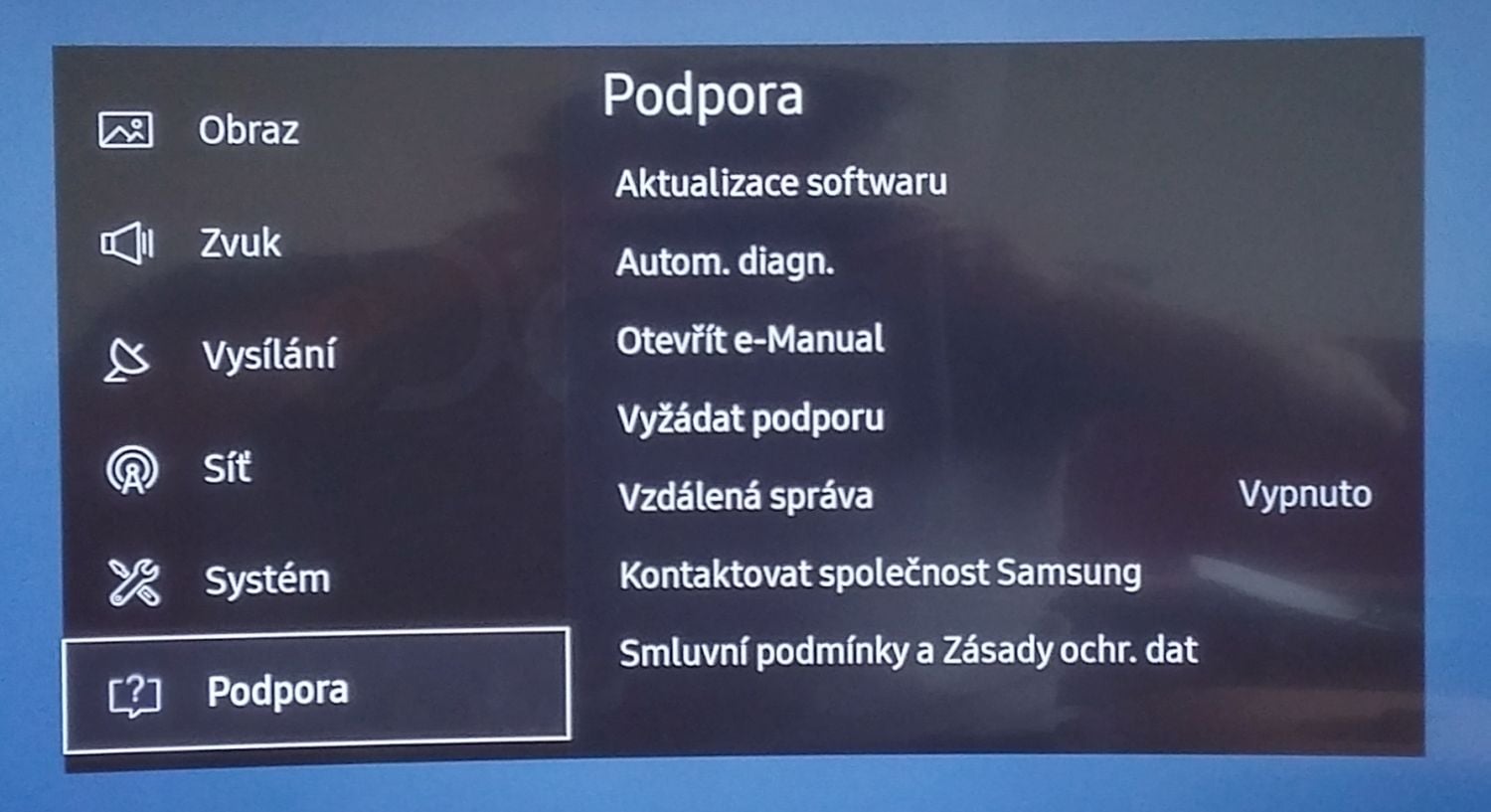 Samsung UE49K6372SU - menu nastavení