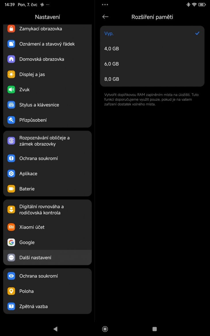 Xiaomi Redmi Pad 2 RAM