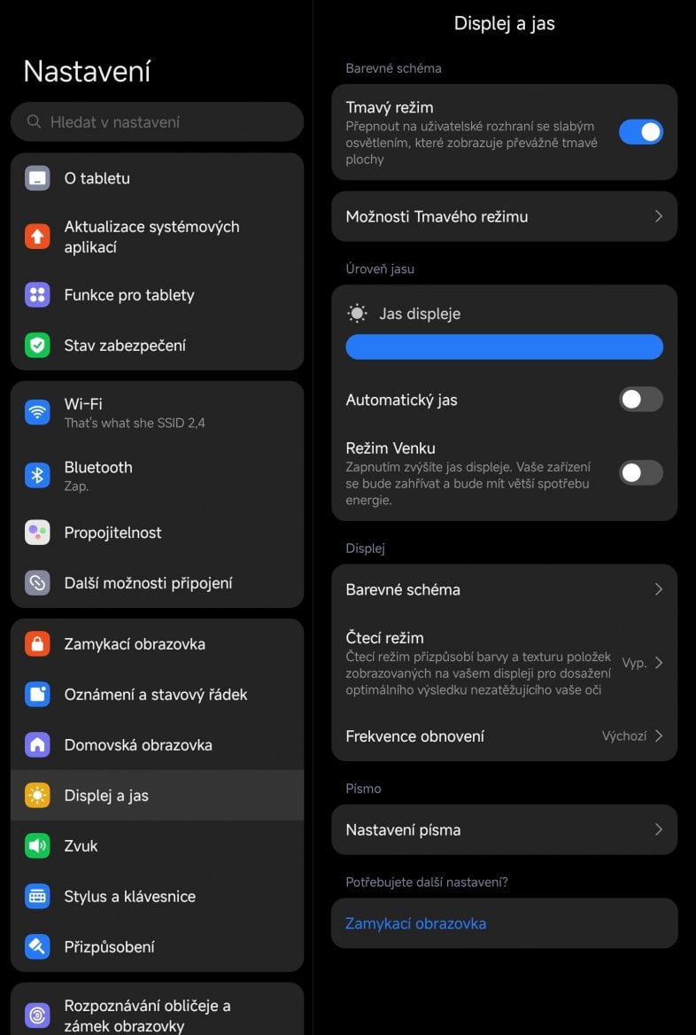 Xiaomi Redmi Pad 2 displej