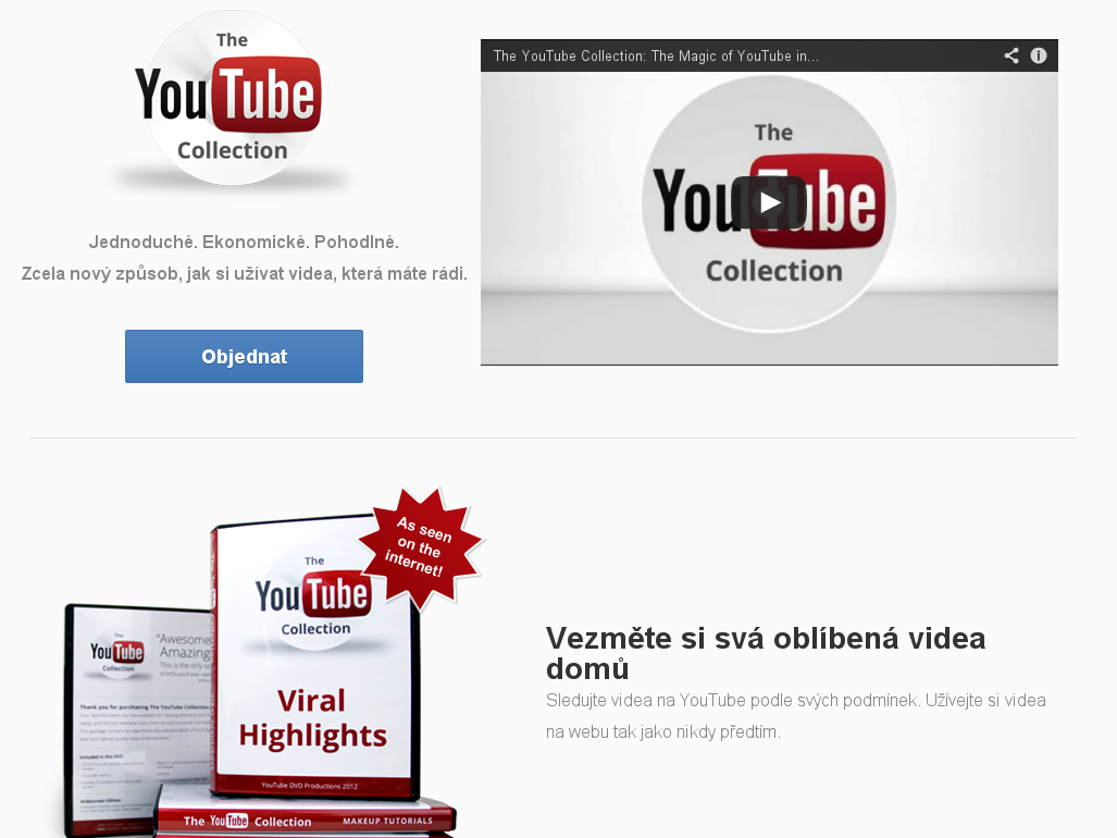 Nechejte si svá oblíbená YouTube videa vypálit na DVD a poslat poštou.