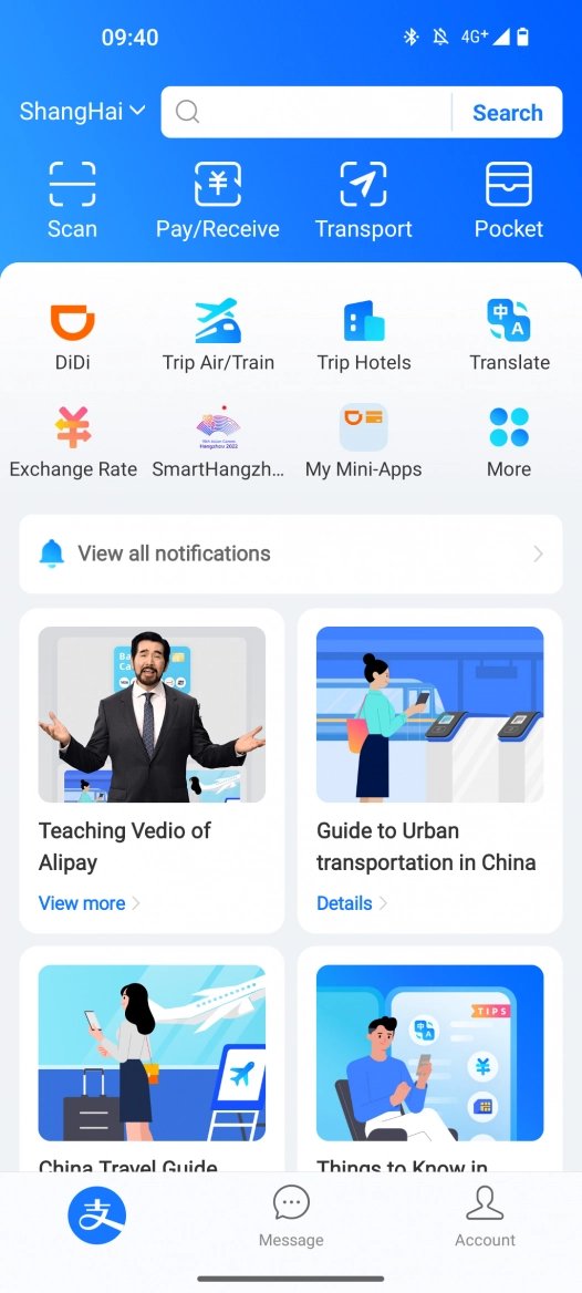 Mobilní QR platby Alipay v Číně