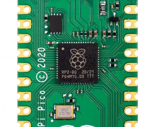 Deska RPi Pico má 26 vyvedených pinů GPIO, z toho tři analogové.