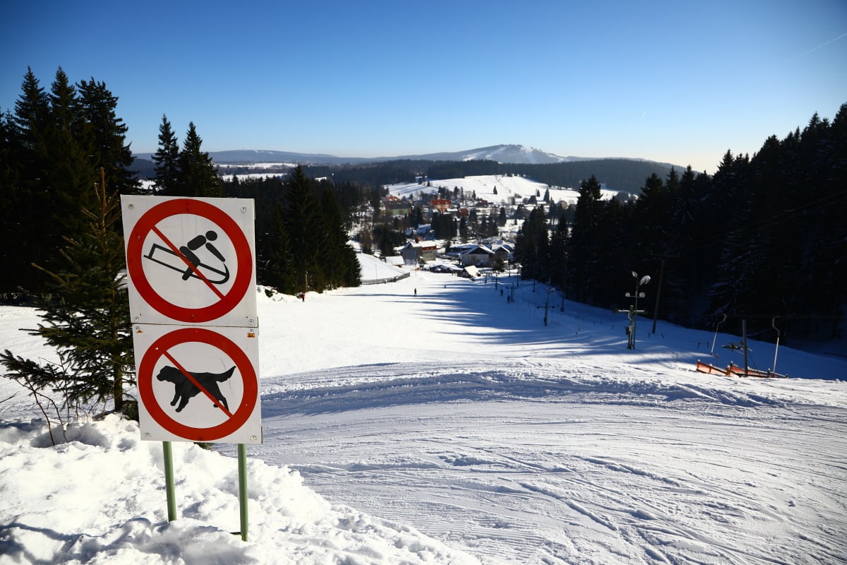 Krušnohorský skiareál Pernink Pod nádražím je vhodný pro rodiny.