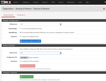 pfSense: Backup