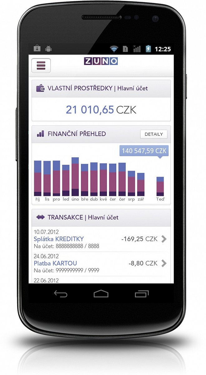 Zuno bank - mobilní aplikace