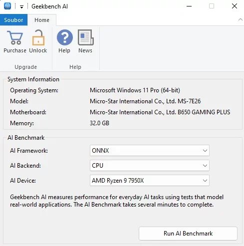 Geekbench AI 1.0 pro Windows