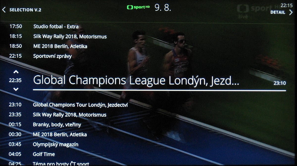 NG box O2 TV – EPG