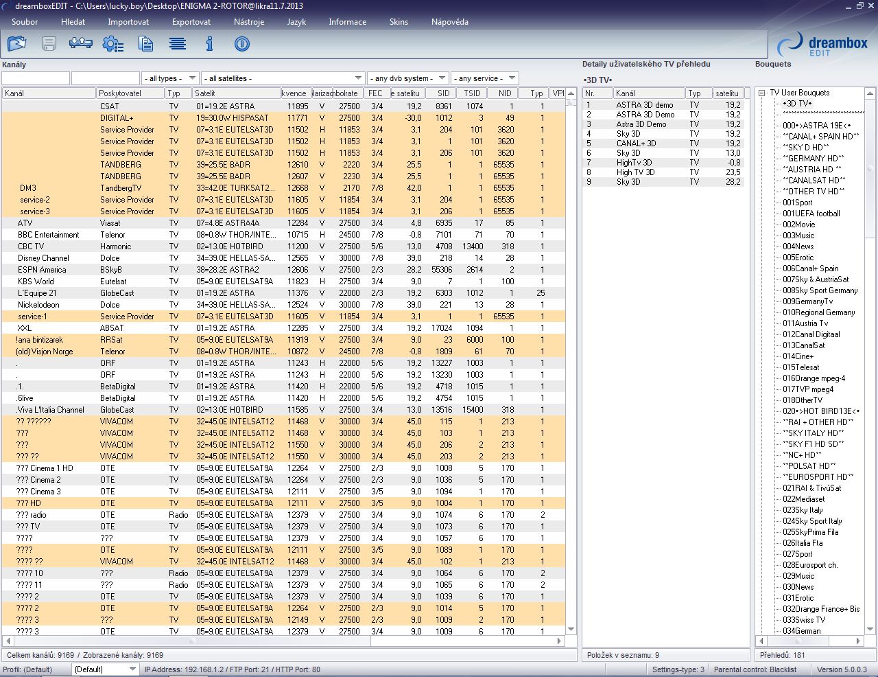 Další náhledy pořízené z přijímače VU+ Duo2