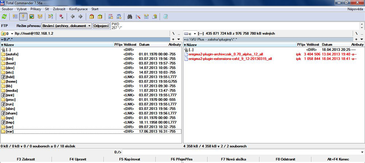 Další náhledy pořízené z přijímače VU+ Duo2