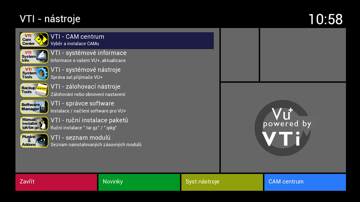 Další náhledy pořízené z přijímače VU+ Duo2