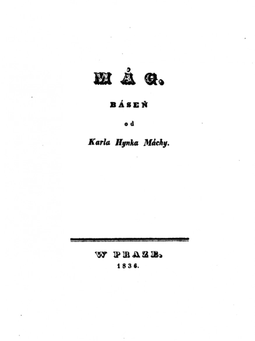 První vydání Máje, 1836