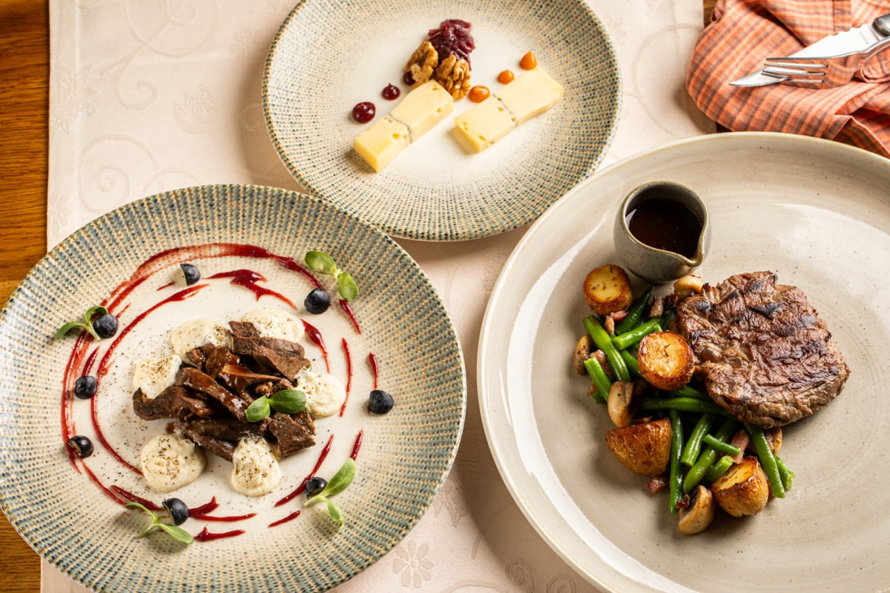 Menu restaurace Bílá kráva